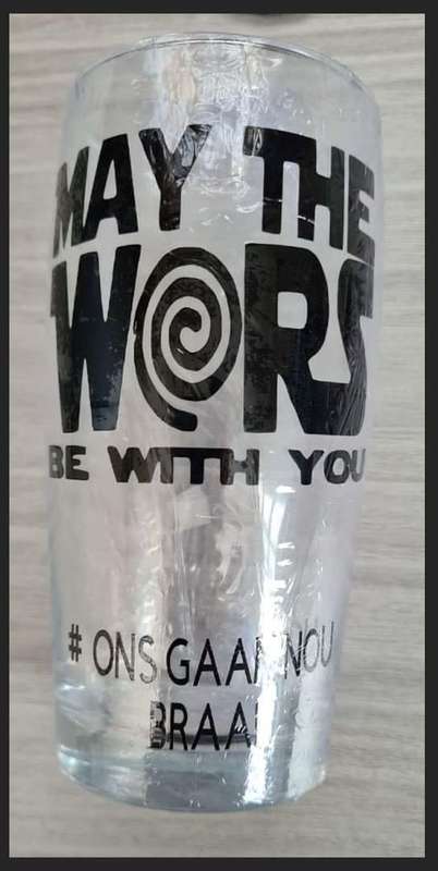 Personalized Tumbler - May the wors be with you #Ons gaan nou braai