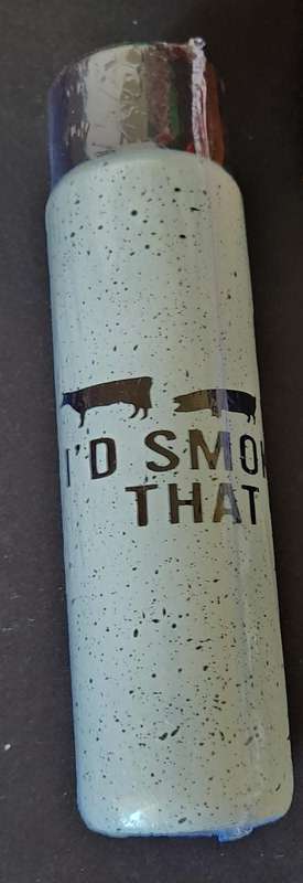 Personalized Glass Water Bottle - `I`d smoke that`