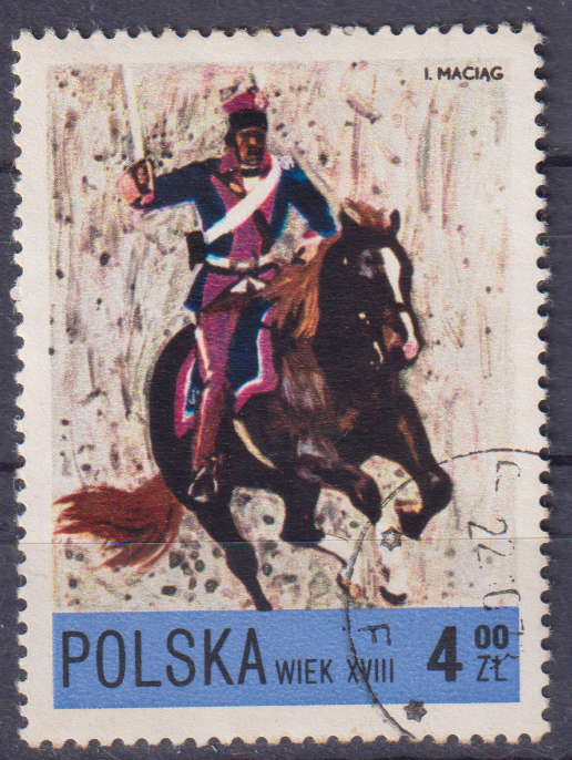 Stamps Poland 1972 Polish Horse riding between the 10th and 20th Century