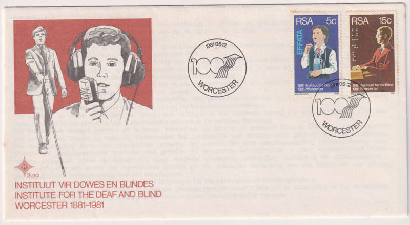 FDC RSA 1981 The 100th Anniversary of the Institutes for Deaf and Blind, Worcester