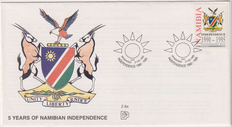 FDC Namibia 1995 The 5th Anniversary of Independence