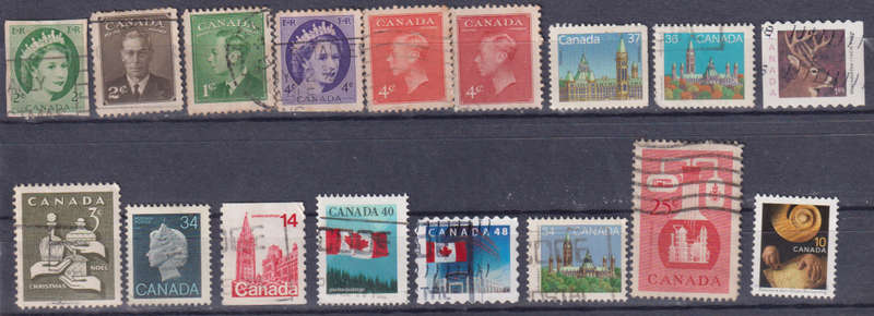 Stamps Canada mixed card