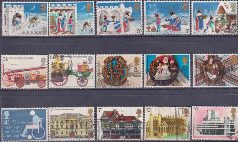 Stamps GB mixed card