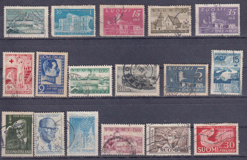 Stamps Suomi Finland Mix Card