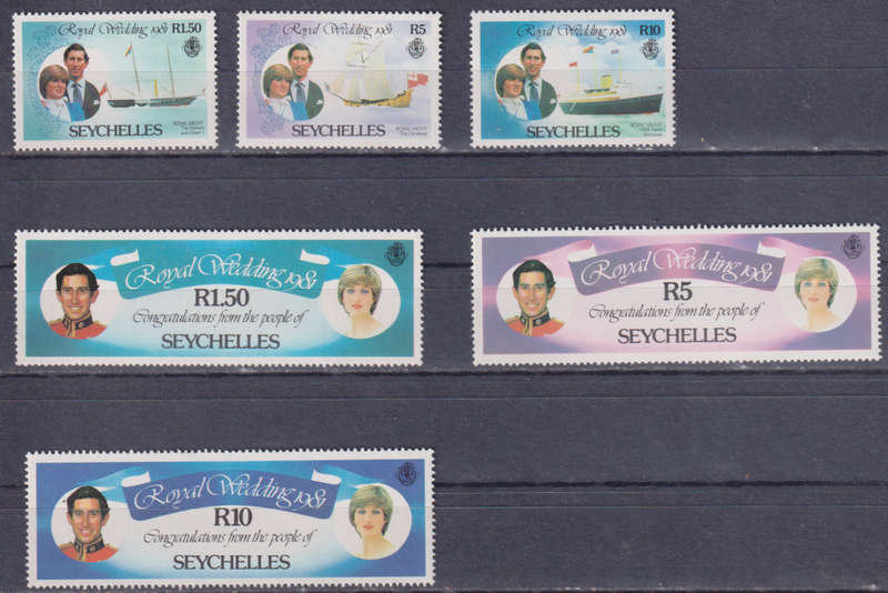 Stamps Seychelles Royal Wedding 1981 Wedding of Prince Charles and Lady Diana Spencer