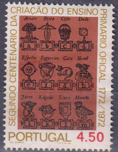 Stamp Portugal 1973 The 200th Anniversary of the Public School