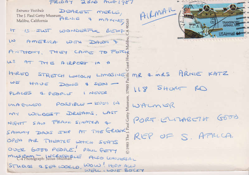 Post Card / Maxi Card used