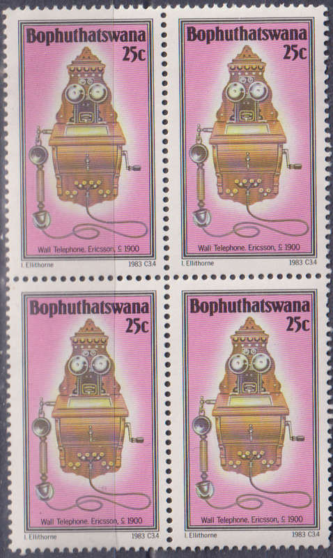 Stamp Bophuthatswana 1983 History of the Telephone