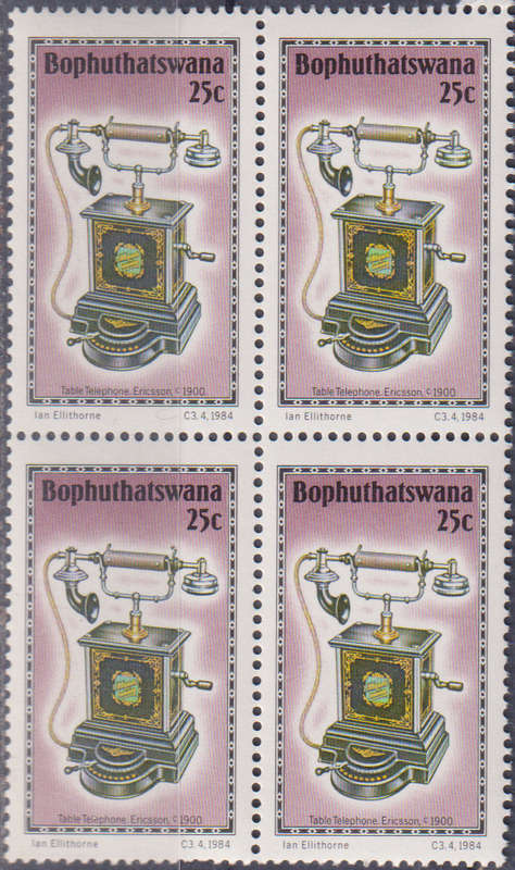 Stamp Bophuthatswana 1984 History of the Telephone