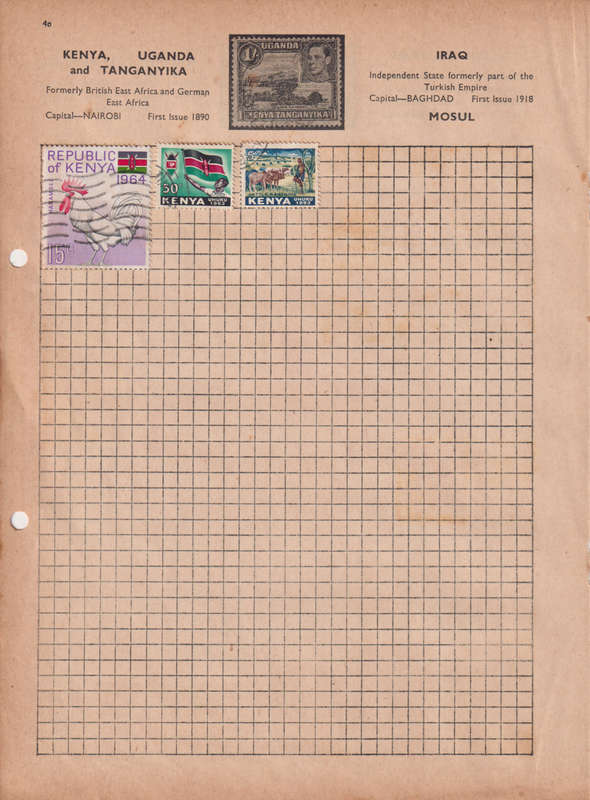 Stamps on paper Kenya