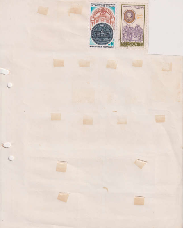 Stamps on paper Mix World