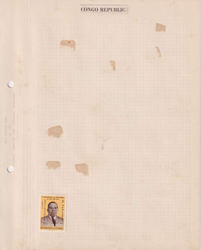 Stamps on paper Congo Republic