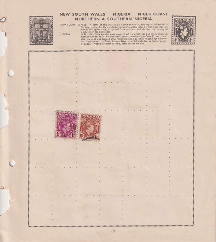 Stamps on paper Nigeria