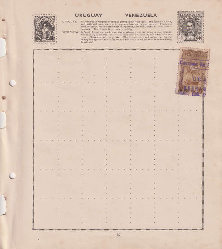 Stamps on paper Venezuela