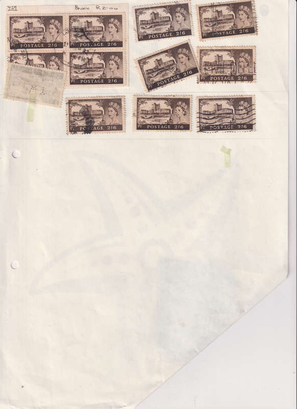 Stamps on paper Mix
