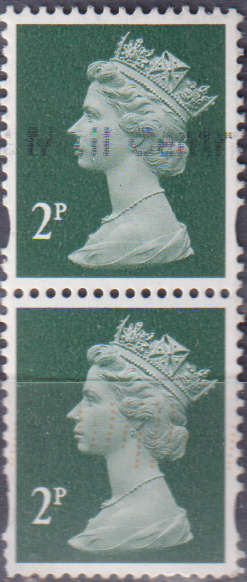 Stamp GB Machims  Queen heads