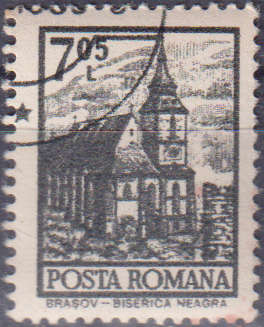 Stamp Romania 1972 Buildings
