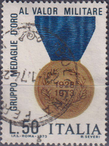 Stamp Italy 1973 The 50th Anniversary of the Gold Medal of Valor