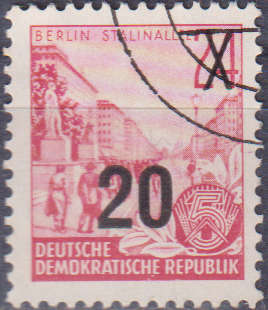 Stamp DDR 1954 Definitives - Five-Year Plan Typography Printing Stamps Surcharged - Glossy Letterpre