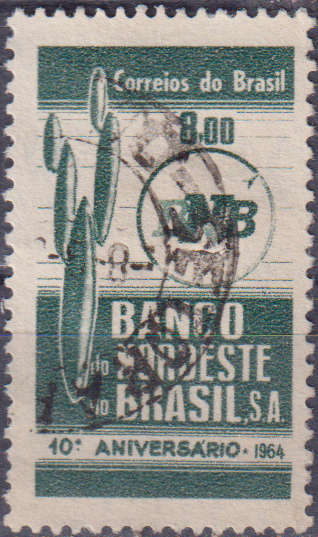 Stamp Brazil 1964 The 10th Anniversary of the Northeast Bank
