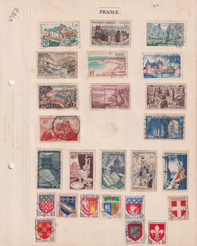 Stamps on paper France
