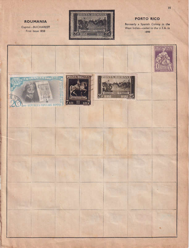 Stamps on paper Mix World