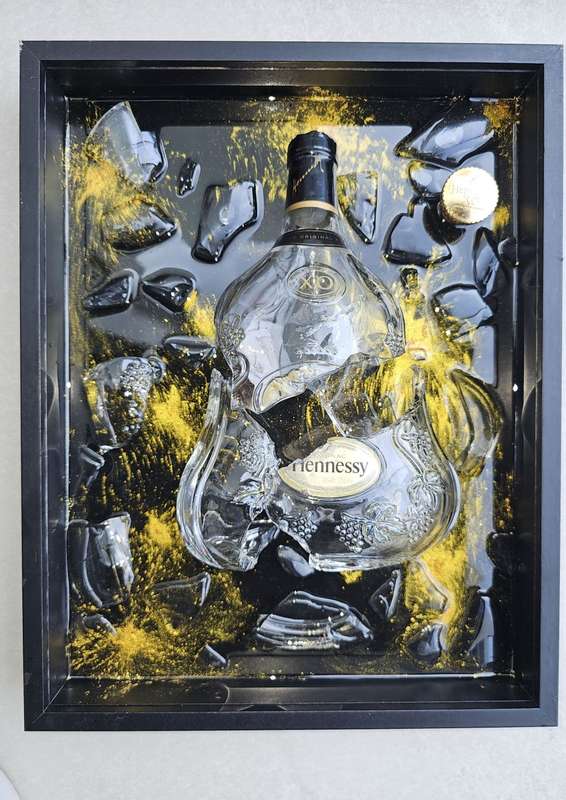 Hennessey XO Broken Art Bottle