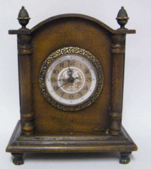 Wooden Mantel Clock (23cm tall)