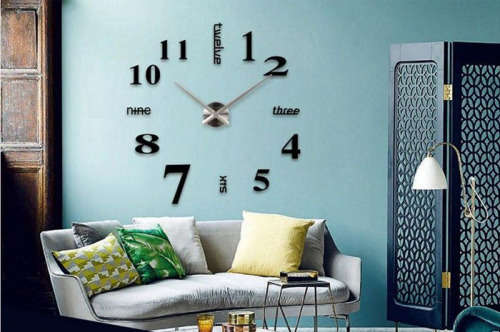 Modern Wall Clock Living Room DIY 3D Home Decoration Large Art Design