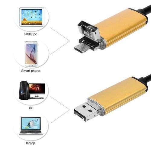 10M 6LED Endoscope USB Waterproof Borescope Inspection Camera For PC&Android Phone