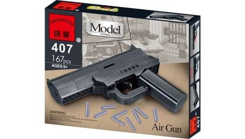Enlighten 407 Set 3D Brick Black Weapon Compatible air Gun Block Building Model Pistol Toys for Boys