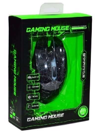 2400DPI Optical Adjustable 6D Wired Gaming Mouse for Laptop PC - Black