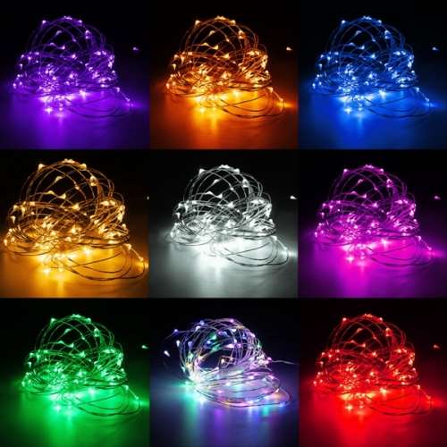 10M 100 LED Silver Wire Waterproof Fairy String Light Xmas Lamp With Adapter