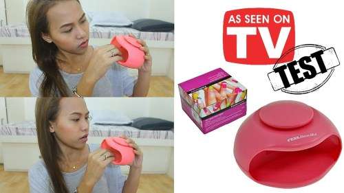 LED Light Nail Drying Air Dryer Blower Art Varnish Polish Fan Breeze Pink/Blue Portable