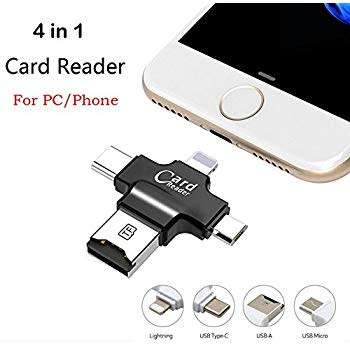 Universal 4 in 1 USB Micro SD Card Reader for mobile devices