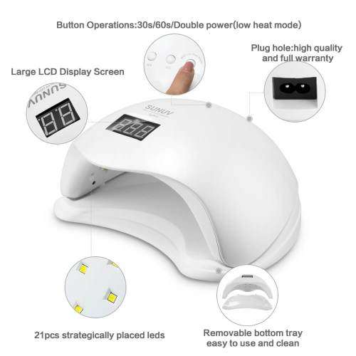 SUN 5 MINI LED/UV Nail Curing Lamp 30W