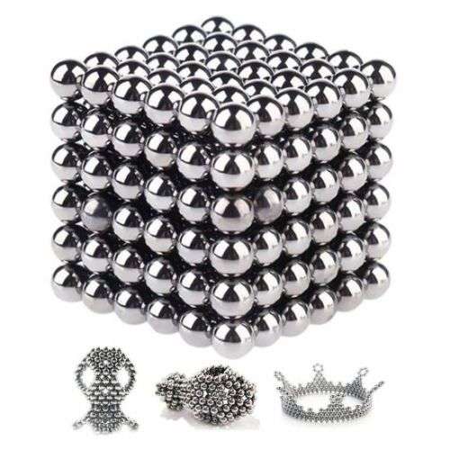 NEODIMIUM 5MM 216PCS BUCKY BALLS - MAGNETIC BALLS / CUBE -AVAILABLE IN SILVER ONLY
