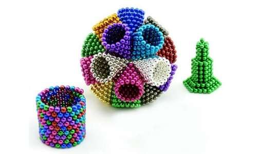 NEODIMIUM 5MM 216PCS BUCKY BALLS - MAGNETIC BALLS / CUBE -AVAILABLE IN SILVER ONLY