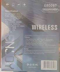 E800 BT WIRELESS HEADSET