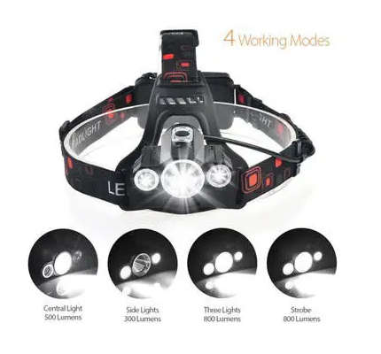 T6 3 LED Headlight