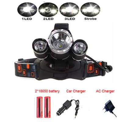 T6 3 LED Headlight