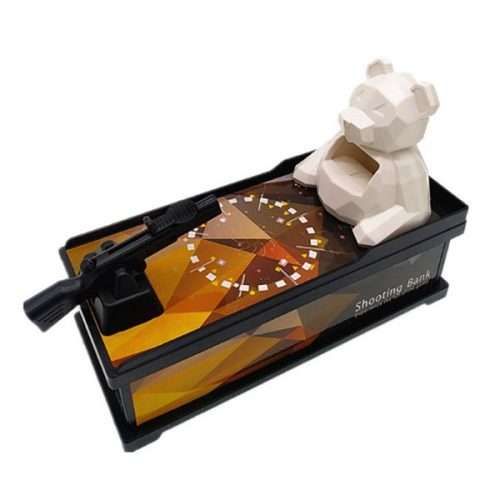 SHOOTING BEAR MONEY BOX