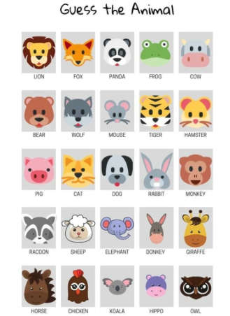 GUESS ANIMALS GAME