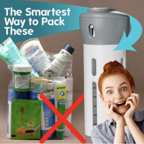 4 in 1 TRAVEL DISPENSER BOTTLE