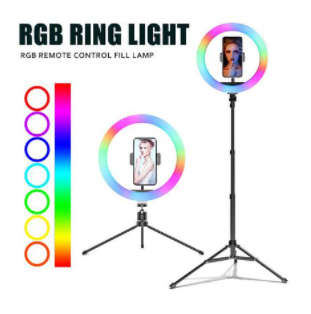 13" RGB ring fill light with stand