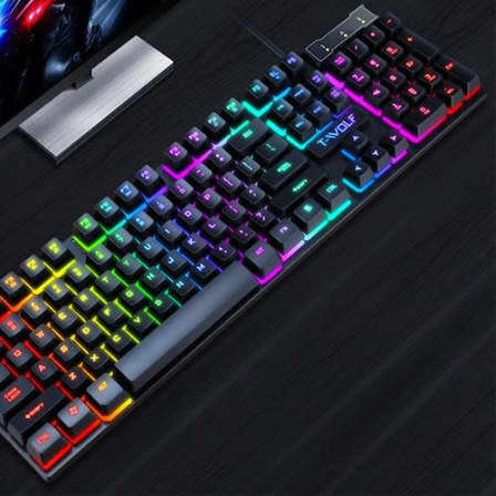 T-WOLF T20 RAINBOW BACKLIT GAMING KEYBOARD