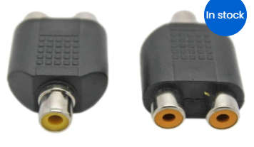 1 RCA FEMALE TO 2 RCA FEMALE ADAPTOR