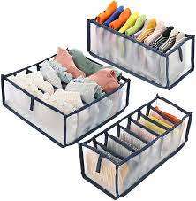 3 PIECE MESH BRA UNDERWEAR SOCKS STORAGE DRAWER DIVIDER ORGANIZER