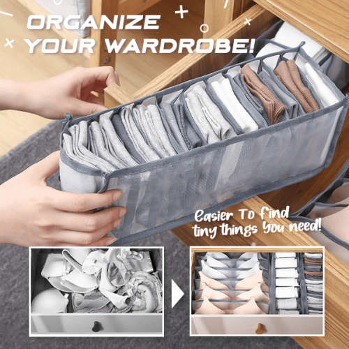 3 PIECE MESH BRA UNDERWEAR SOCKS STORAGE DRAWER DIVIDER ORGANIZER