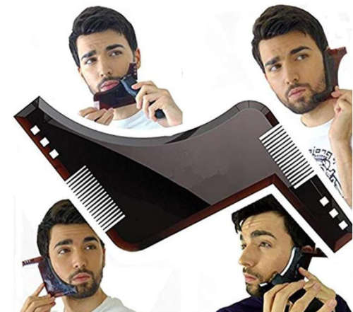 BEARD APRON AND BEARD SHAPING TOOL SET